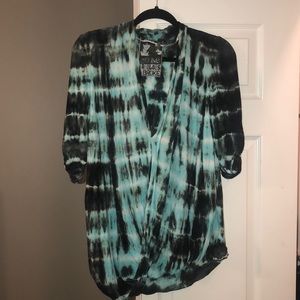 Top- Young, Fabulous, and Broke Tie-Dye Blouse